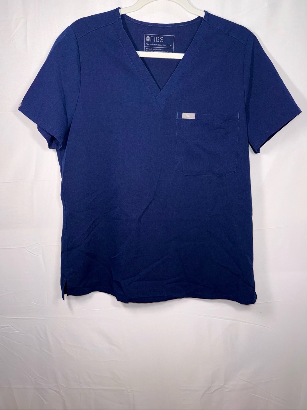 Figs Unisex Short Sleeve V-Neck royal blue Short Sleeve Scrub Top Medium